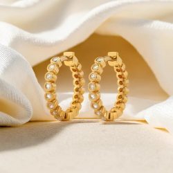 Buy Pure Gold Huggie Earrings for Women Online