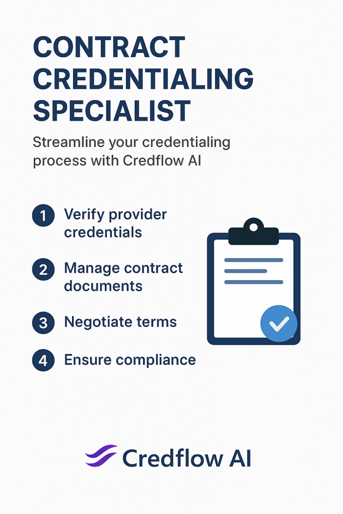 Contract Credentialing Specialist Services by Credflow AI