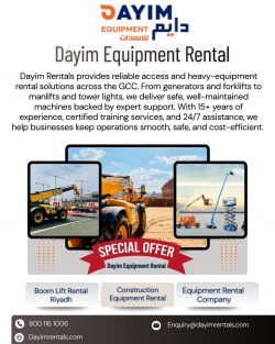 Equipment Rental Khobar | Trusted Solutions for Every Industry