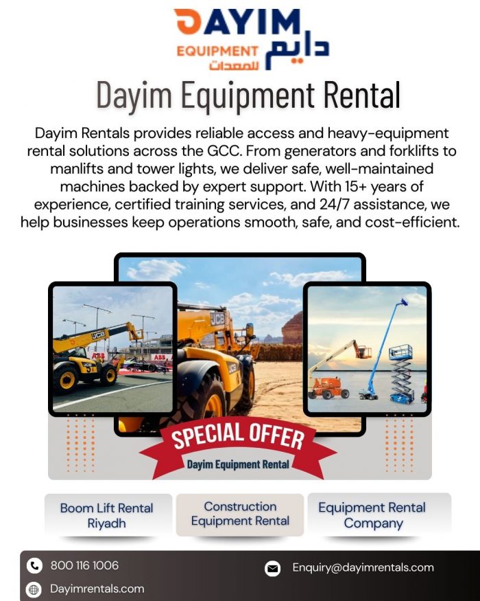 Equipment Rental Khobar | Trusted Solutions for Every Industry