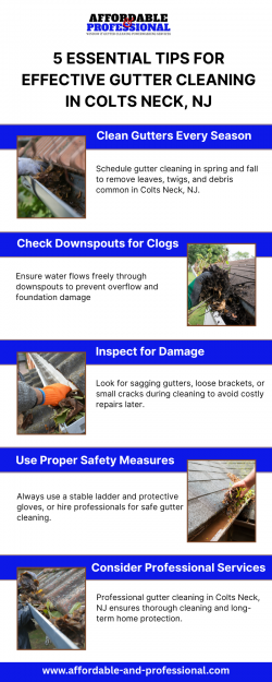 5 Essential Tips for Effective Gutter Cleaning in Colts Neck, NJ