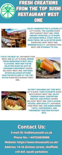 Fresh Creations from the Top Sushi Restaurant West One