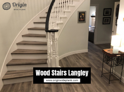 Wood stairs Langley