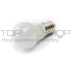 LED Lamp 230V, bol mat, 3W, Warmwit, E27, dimbaar