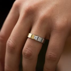 Buy Split V Axis Lab Diamond Men’s Ring Online