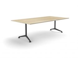 OL Modulus All Black Fixed Leg Meeting Table