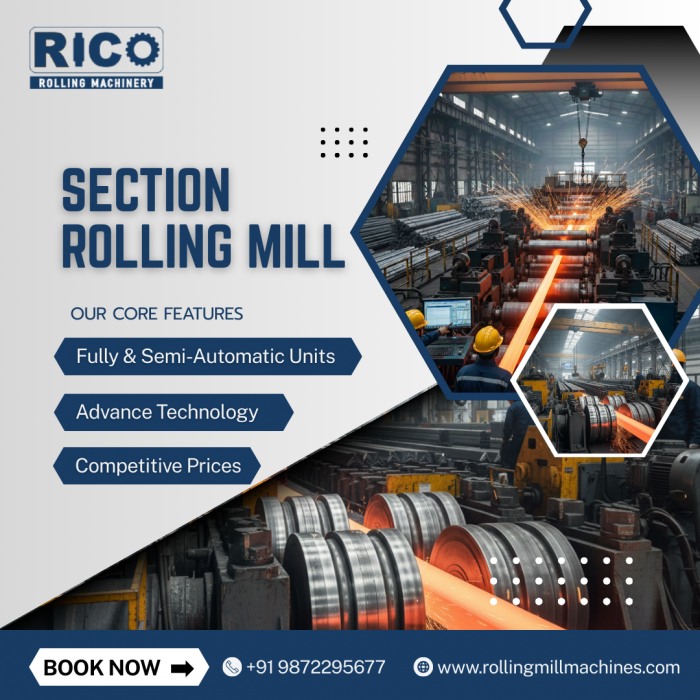 Section Rolling Mill Plant Manufacturers in Punjab: Rico Rolling Machinery
