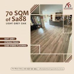 70sqm of SA88 Light Grey Oak Hybrid Flooring Installed