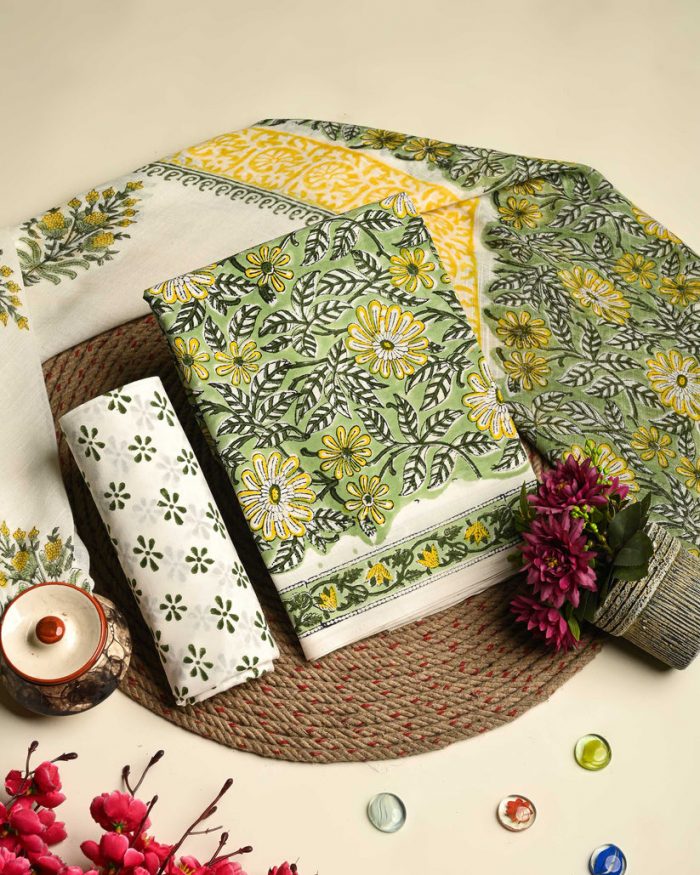 Shop Hand-Printed Cotton Suits Online in India at Chavi Fashion
