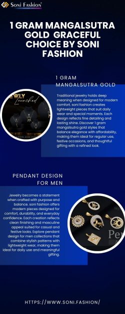 1 Gram Mangalsutra Gold – Graceful Choice by soni fashion