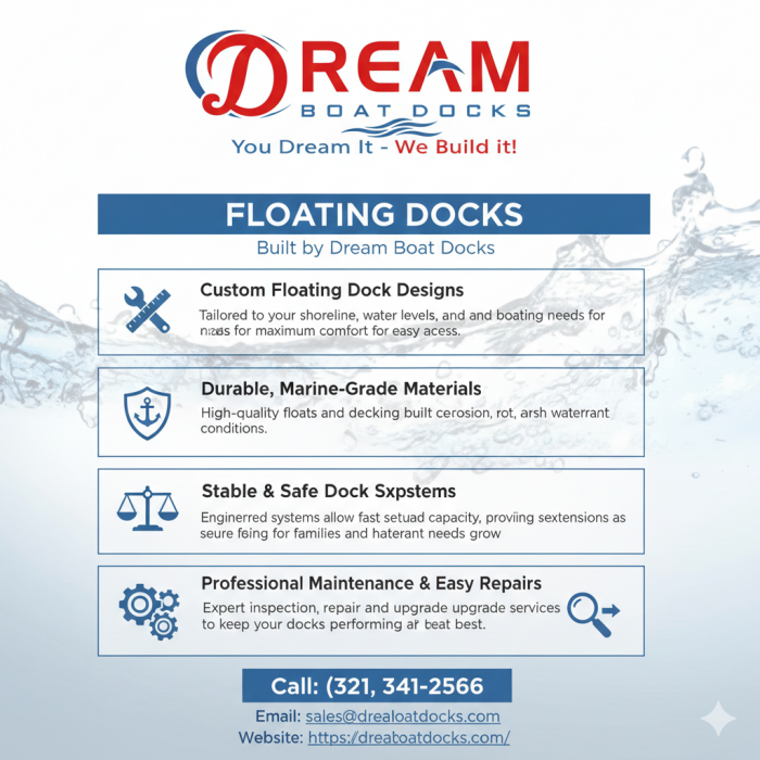 Floating Docks Designed for Changing Water Levels