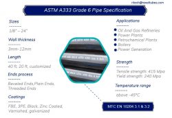 ASTM A333 Grade 6 | Low-Temperature Pipes by REXAL