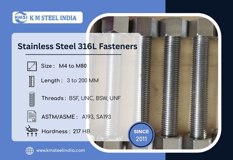 SS 316L Bolts Manufacturer | Low Carbon Steel