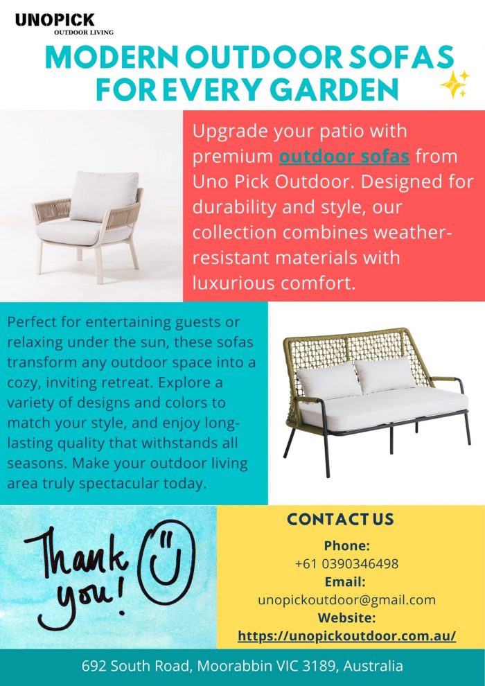 Modern Outdoor Sofas For Every Garden At Uno Pick Outdoor
