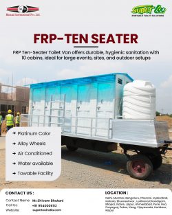 Mobile FRP Ten Seater Toilet Van by Superloo India