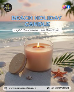 Beach Holiday Candle – Bring Home the Calm – Namo Creations