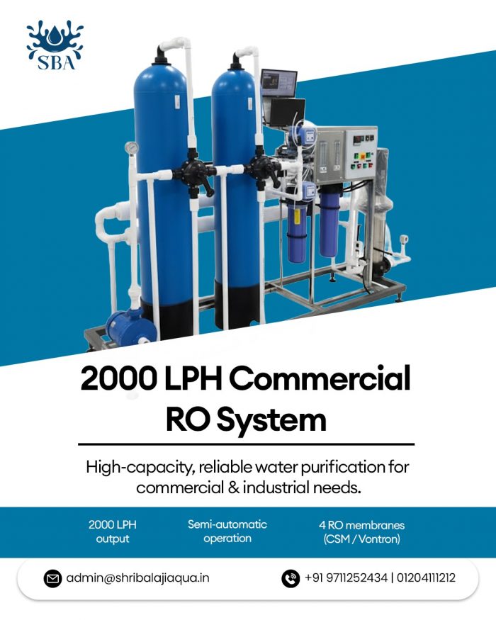 2000 LPH Commercial RO Plant for Industrial & Commercial Use – Shri Balaji Aqua
