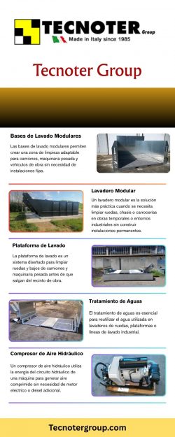 Plataforma de lavado para vehículos pesados de obra