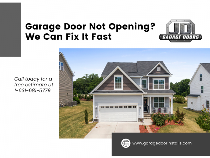 Garage Door not Opening? We can fix it fast