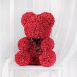 Medium Red Rose Bear
