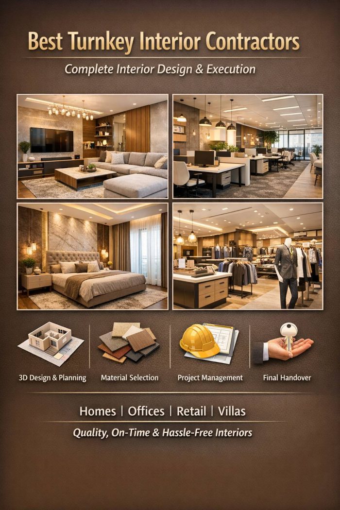 Best Turnkey Interior Contractors – Complete Interior Design & Execution