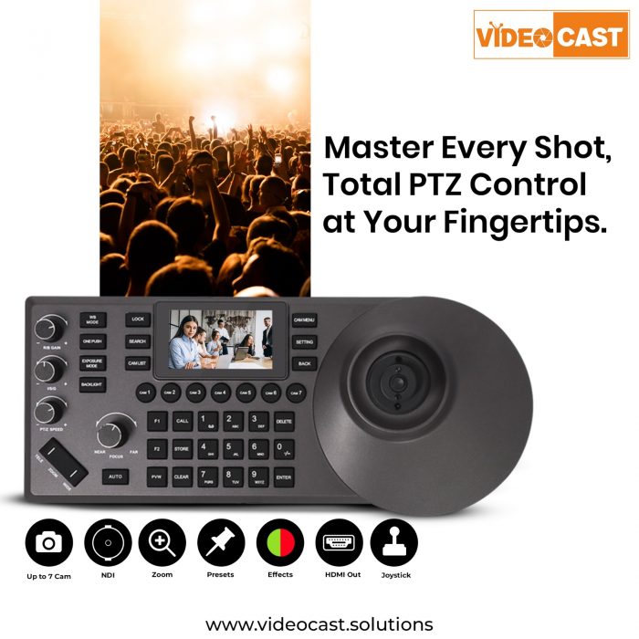 Professional PTZ Camera Controller for Live Streaming & Broadcast