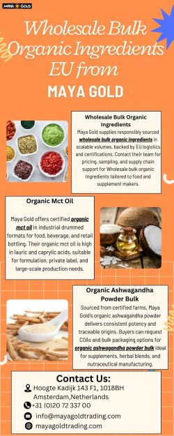 Wholesale Bulk Organic Ingredients EU from Maya Gold