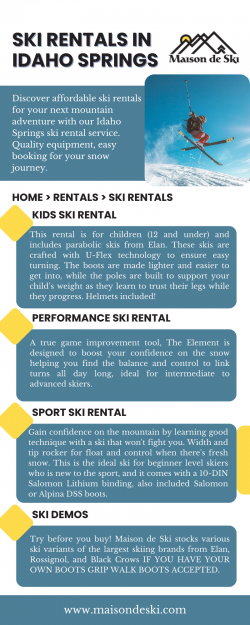 Affordable Ski Rentals in Idaho Springs – Maison de Ski