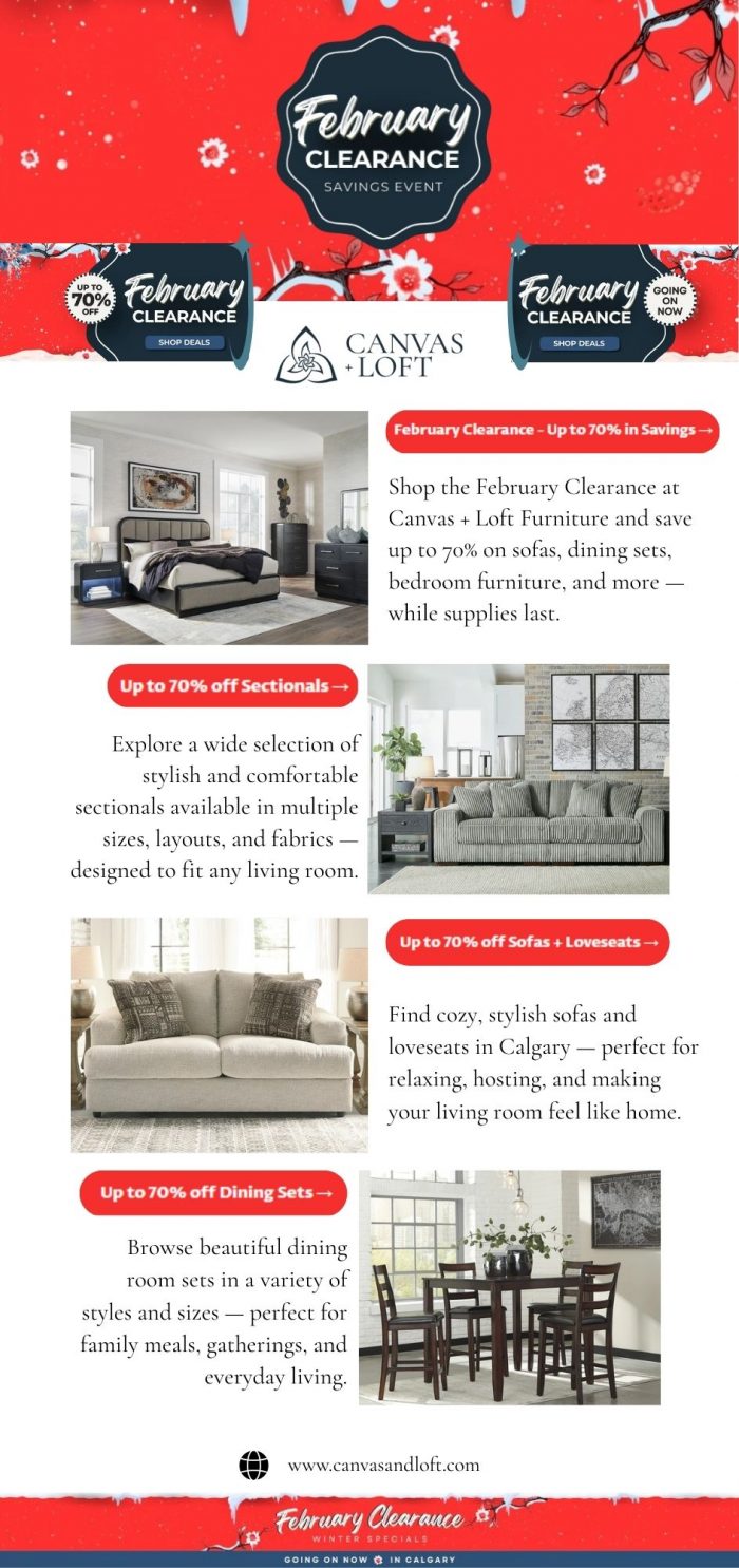 February Clearance Furniture Sale – Up to 70% Off at Canvas + Loft