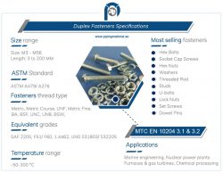 Duplex Fasteners Supplier | High-Strength Alloy Fasteners