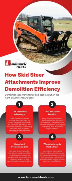 How Skid Steer Attachments Improve Demolition Efficiency