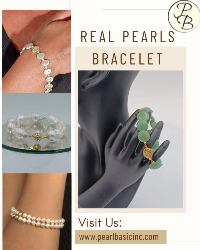 Real Pearls Bracelet Elegant Handcrafted Jewelry for Daily Style