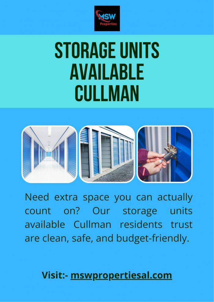 Safe and Convenient Storage Units Available in Cullman