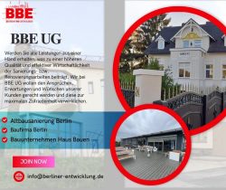 Bauunternehmen Haus bauen | BBE UG Berlin & Umland