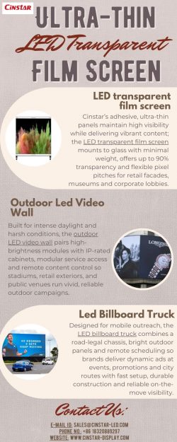 LED Transparent Film Screen for Glass