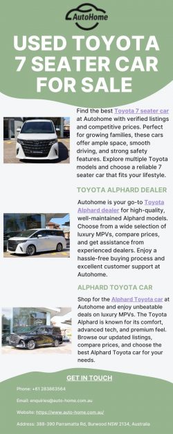 Used Toyota 7 Seater Car For Sale | Autohome