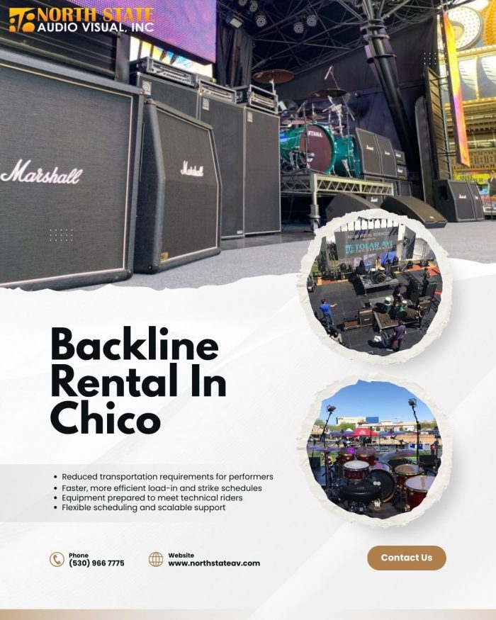 Backline Rental in Chico by North State Audio Visual