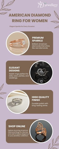 American Diamond Ring For Women