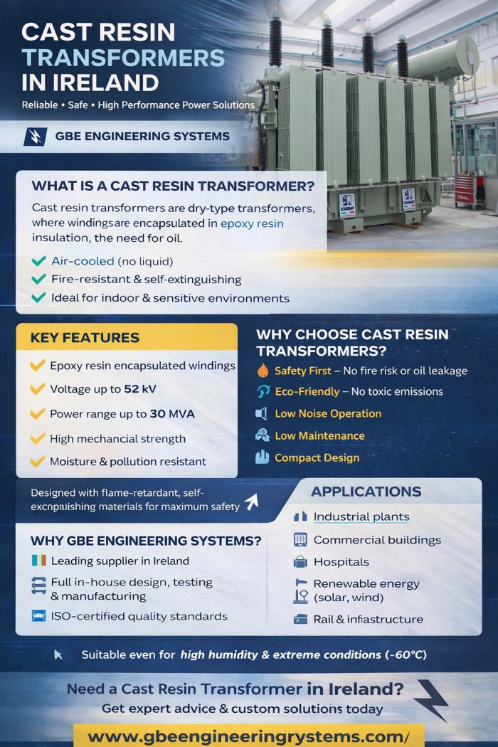 Cast Resin Transformers in Ireland: Safe & Efficient Power Solutions