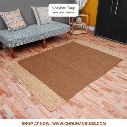 Elegant braided jute rug textures for a rustic bedroom look