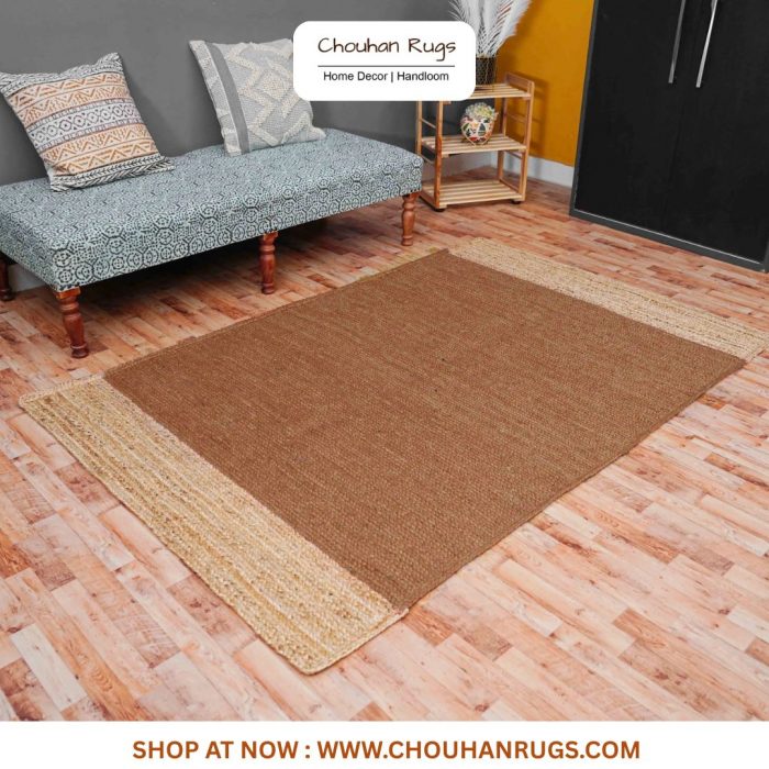 Elegant braided jute rug textures for a rustic bedroom look