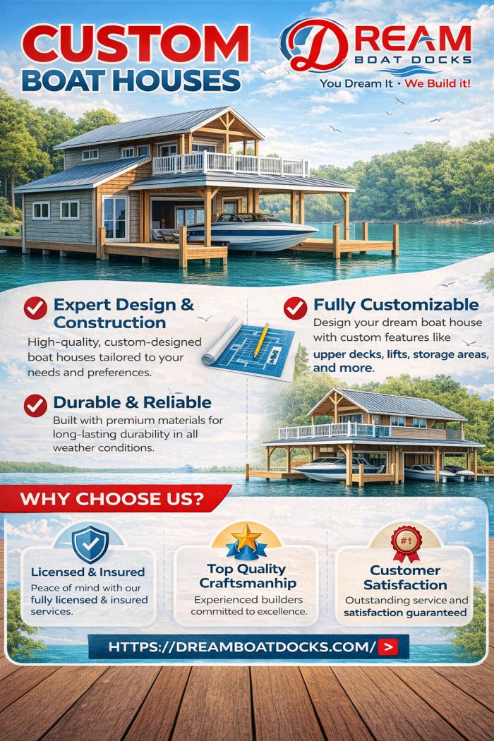 Custom Boat Houses Designed for Your Waterfront Lifestyle