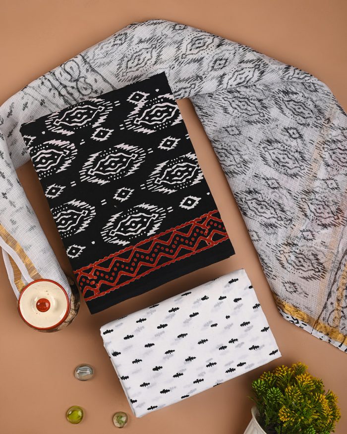 Best Deals on Sanganeri Print Suits in Cotton Online