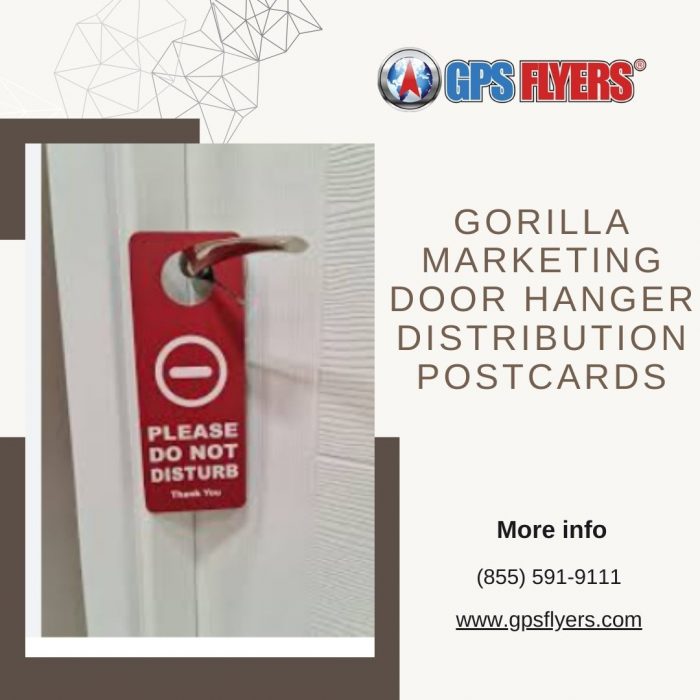 Gorilla Marketing Door Hanger Distribution Postcards
