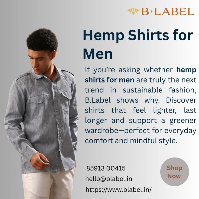 Are hemp shirts for men the next big trend in mens sustainable wear