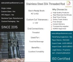 Stainless Steel Threaded Rod Supplier | Industrial Grade