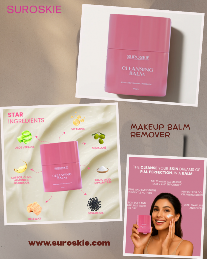 Suroskie Makeup Balm Remover for Deep Clean Glow