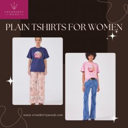 Plain Tshirts For Women by Crowberry Wood | Soft Cotton Everyday Style