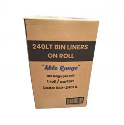 240L “Able” Range Bin Liners – Black (100 Pack)