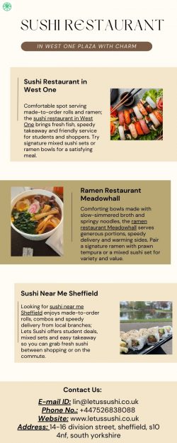 Sushi Restaurant in West One Plaza With Charm